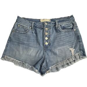 ALTAR’D STATE Women’s Size 9 Button Fly Jean Shorts Festival Boho Casual